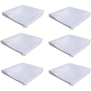 Mens Pocket Squares Handkerchief 6 PK Wedding Party Solid Color Handkerchiefs
